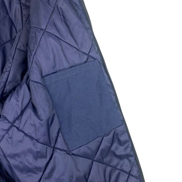 Men's Blue Utility Bomber Jacket Padded US Estimate S/M - Picture 11 of 11